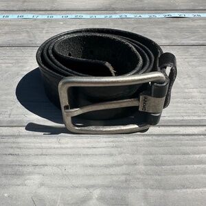 Men's DKNYC Black Leather Belt